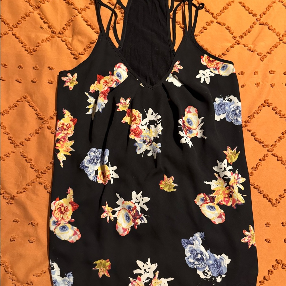 Floral Black Women's Top